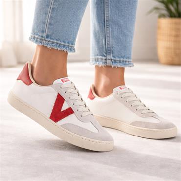 Victoria Berlin Laced T Toe Trainer - Carmin